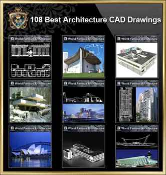 💎【108 Best Architecture CAD Drawings】(Best Collections!!)💎