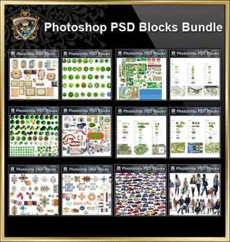Over 1000 Photoshop PSD Blocks Bundle