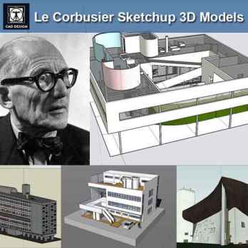 💎24 Types of Le Corbusier Architecture Sketchup 3D Models(Recommanded!!)